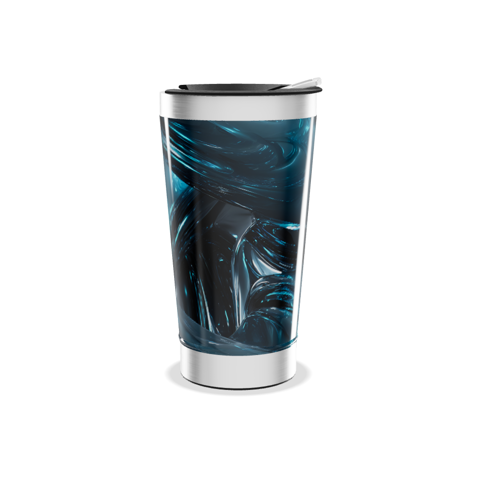 Copo Térmico - Estampa Azul Abstrata