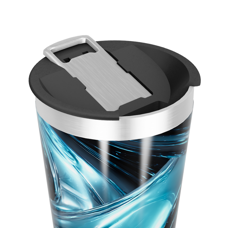 Copo Térmico - Estampa Azul Abstrata