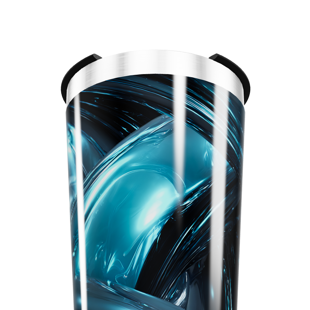 Copo Térmico - Estampa Azul Abstrata