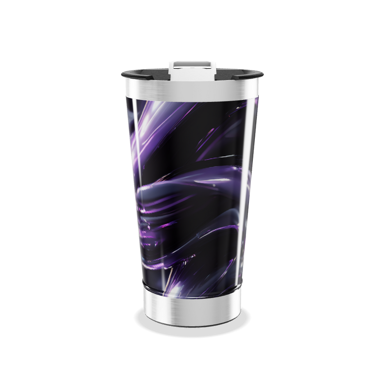 Copo Térmico - Preto com Design Roxo