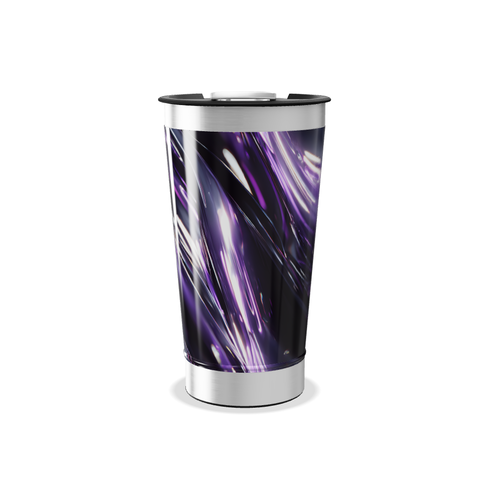 Copo Térmico - Preto com Design Roxo