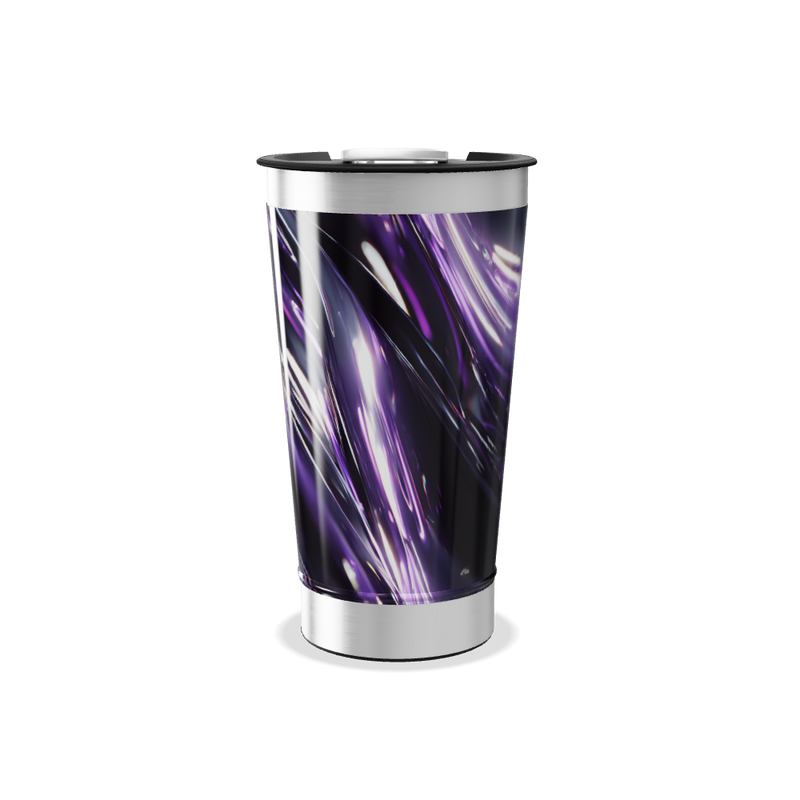 Copo Térmico - Preto com Design Roxo