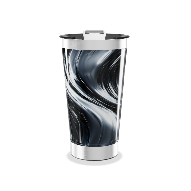 Copo Térmico - Preto Marmorizado Aço Inox