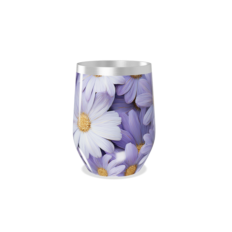 Copo Térmico Slim - Flores Roxas Aço Inox