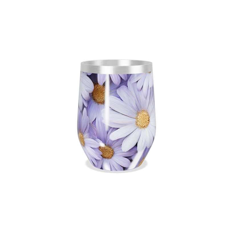 Copo Térmico Slim - Flores Roxas Aço Inox