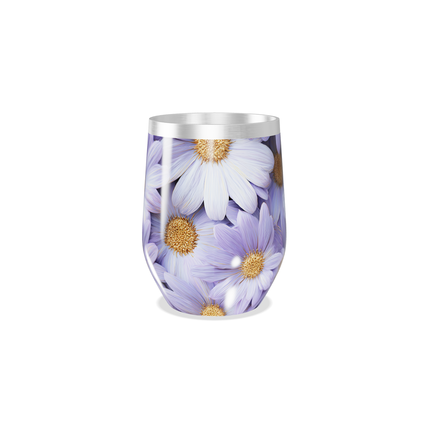 Copo Térmico Slim - Flores Roxas Aço Inox