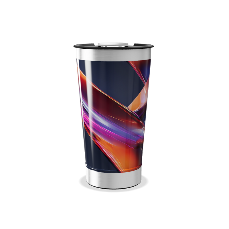 Copo Térmico - Estampa Abstrata Colorida