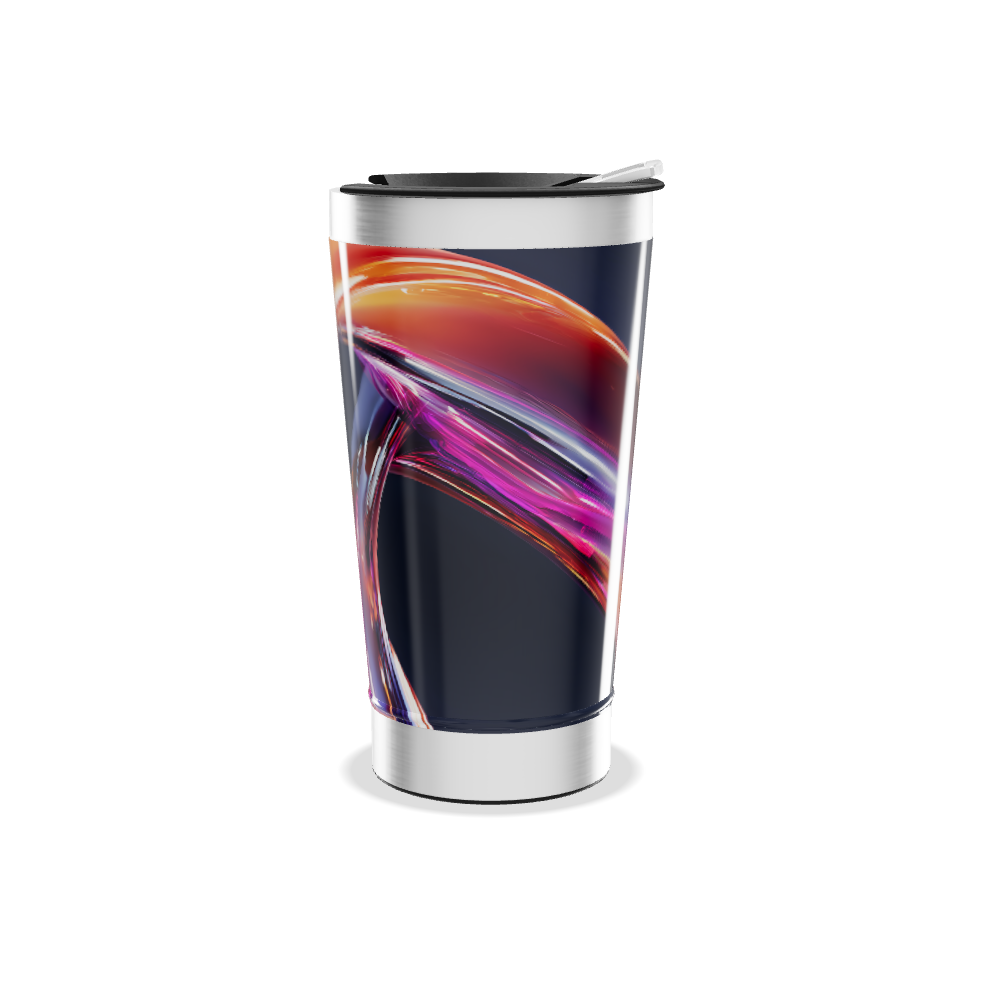 Copo Térmico - Estampa Abstrata Colorida