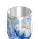 Copo Térmico Slim - Floral Azul Inox