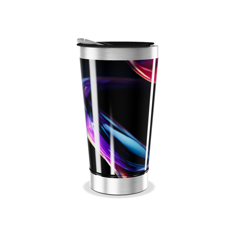 Copo Térmico - Design Preto e Colorido