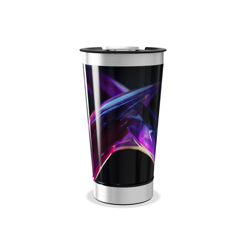 Copo Térmico - Design Preto e Colorido