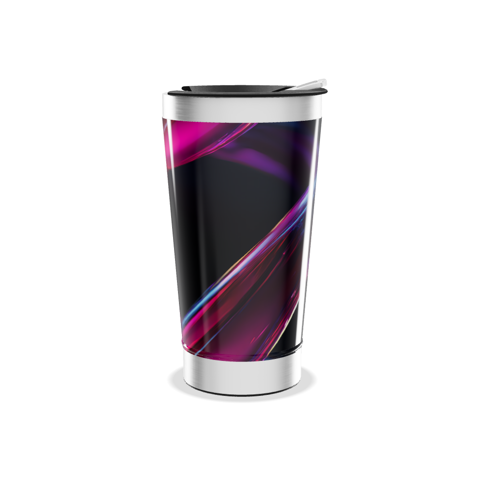 Copo Térmico - Design Preto e Colorido