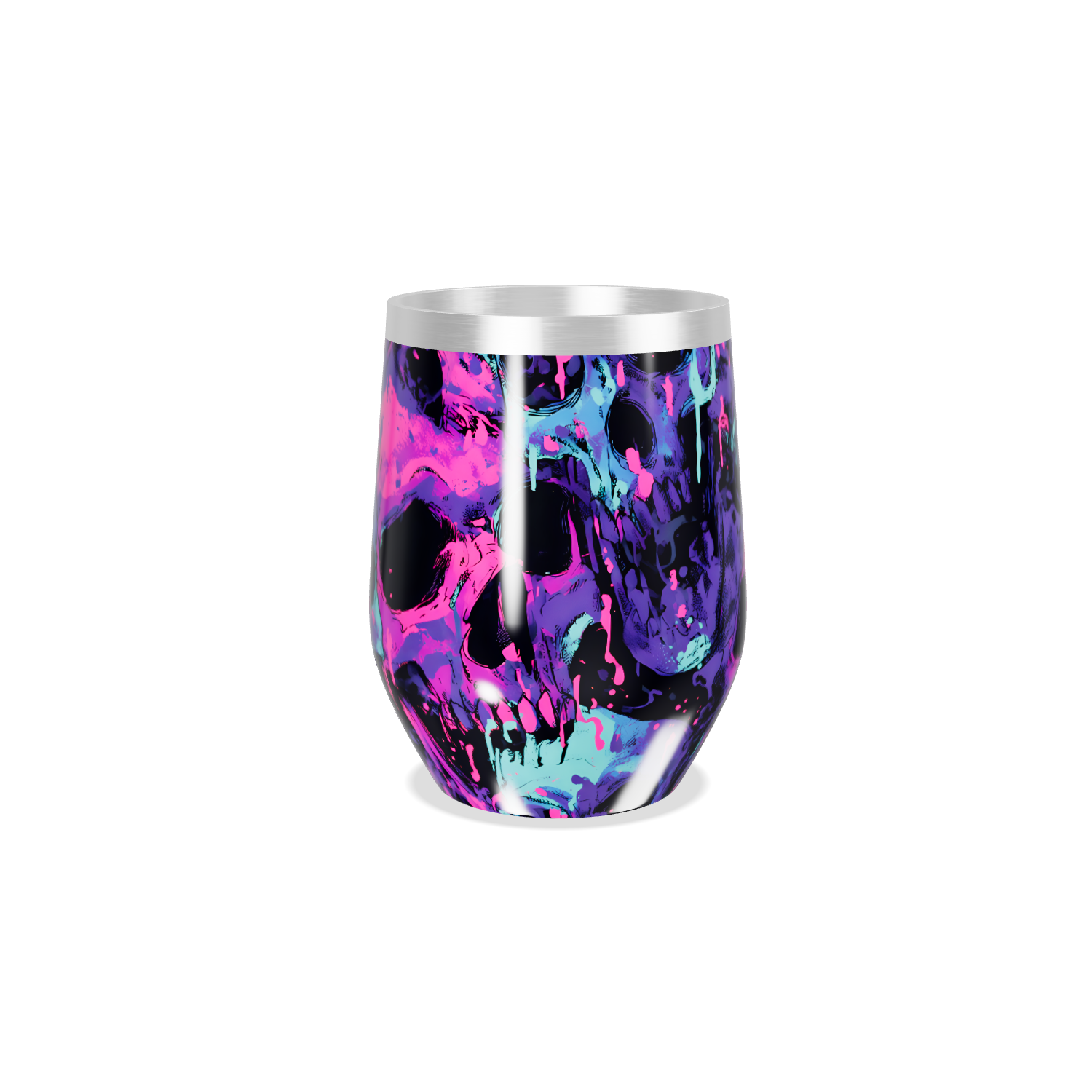 Copo Térmico Slim - Estampa Caveira Neon