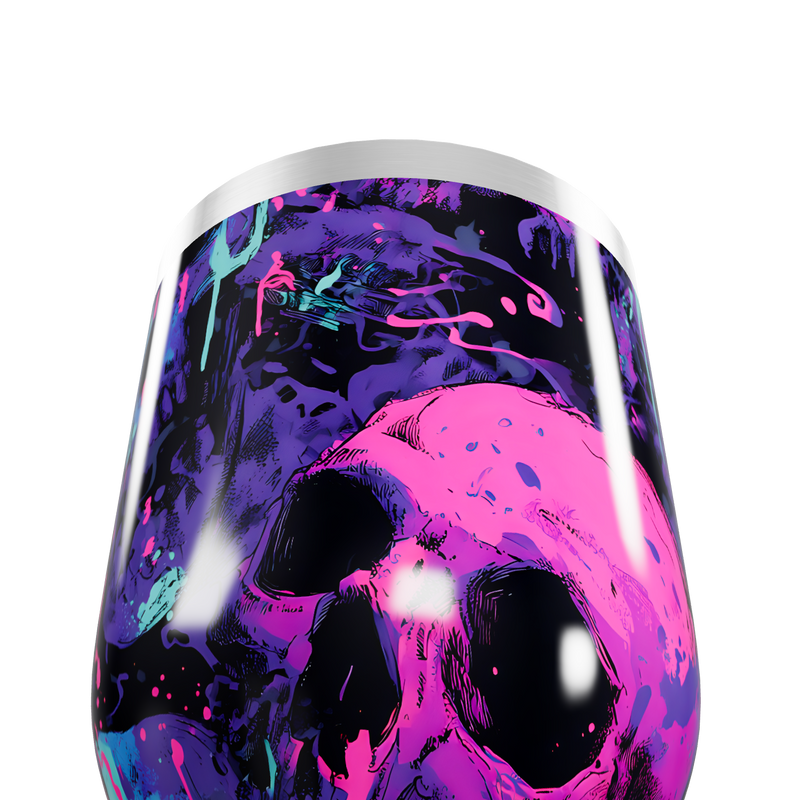 Copo Térmico Slim - Estampa Caveira Neon