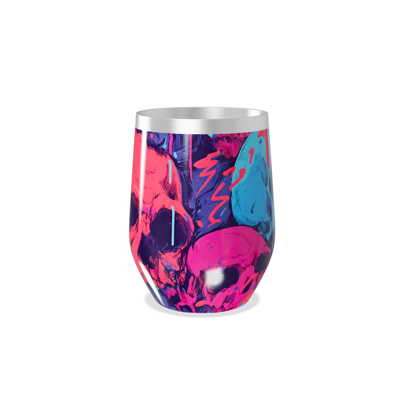 Copo Térmico Slim - Estampa Caveiras Coloridas