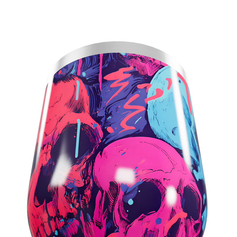 Copo Térmico Slim - Estampa Caveiras Coloridas