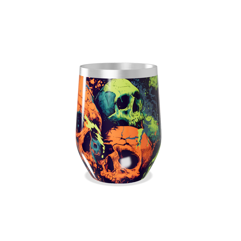 Copo Térmico Slim - Estampa Caveiras Coloridas