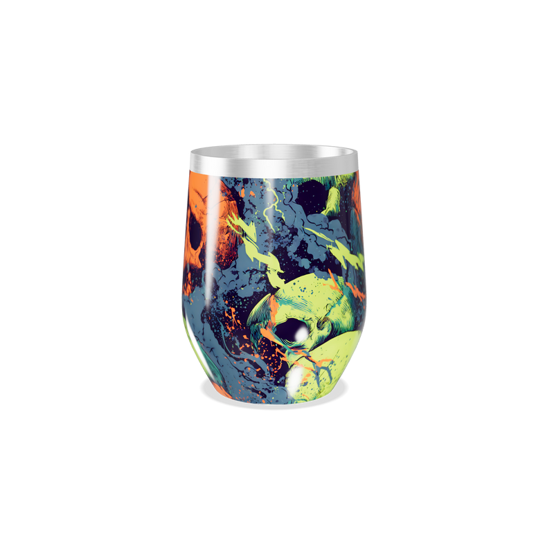 Copo Térmico Slim - Estampa Caveiras Coloridas