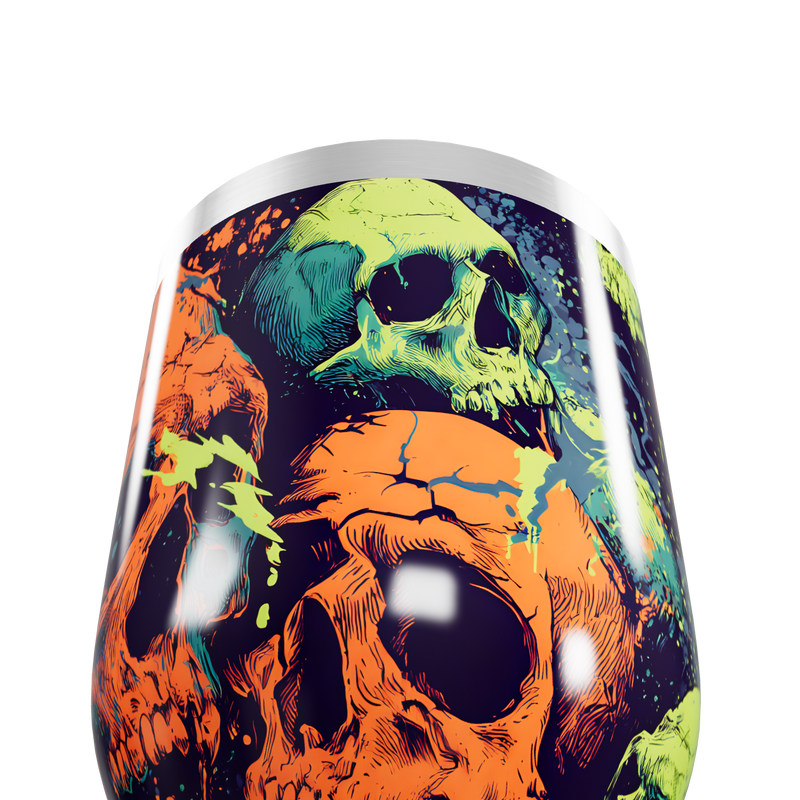 Copo Térmico Slim - Estampa Caveiras Coloridas