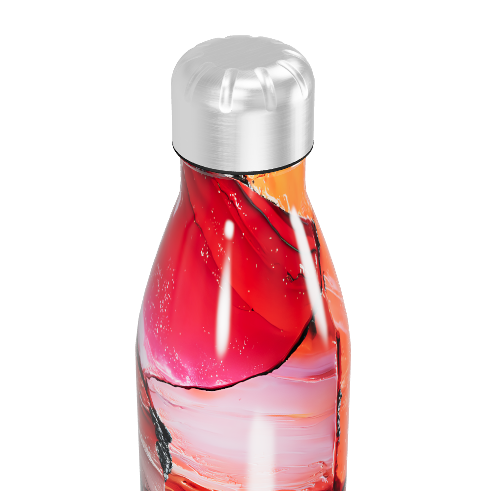 Garrafa Inox - Estampa Abstrata Colorida