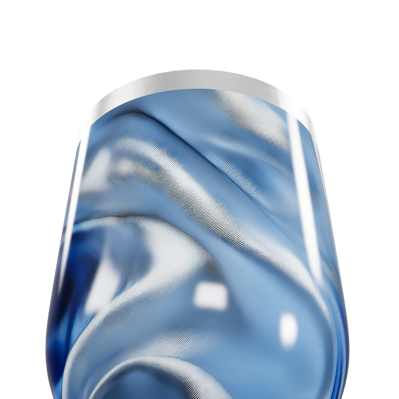 Copo Térmico Slim - Azul Marmorizado Inox