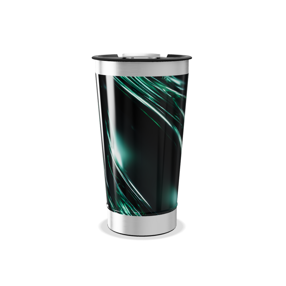 Copo Térmico - Preto com Design Espiral