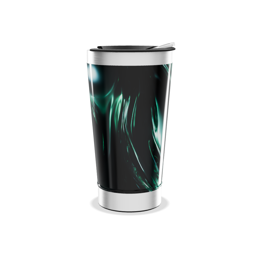 Copo Térmico - Preto com Design Espiral