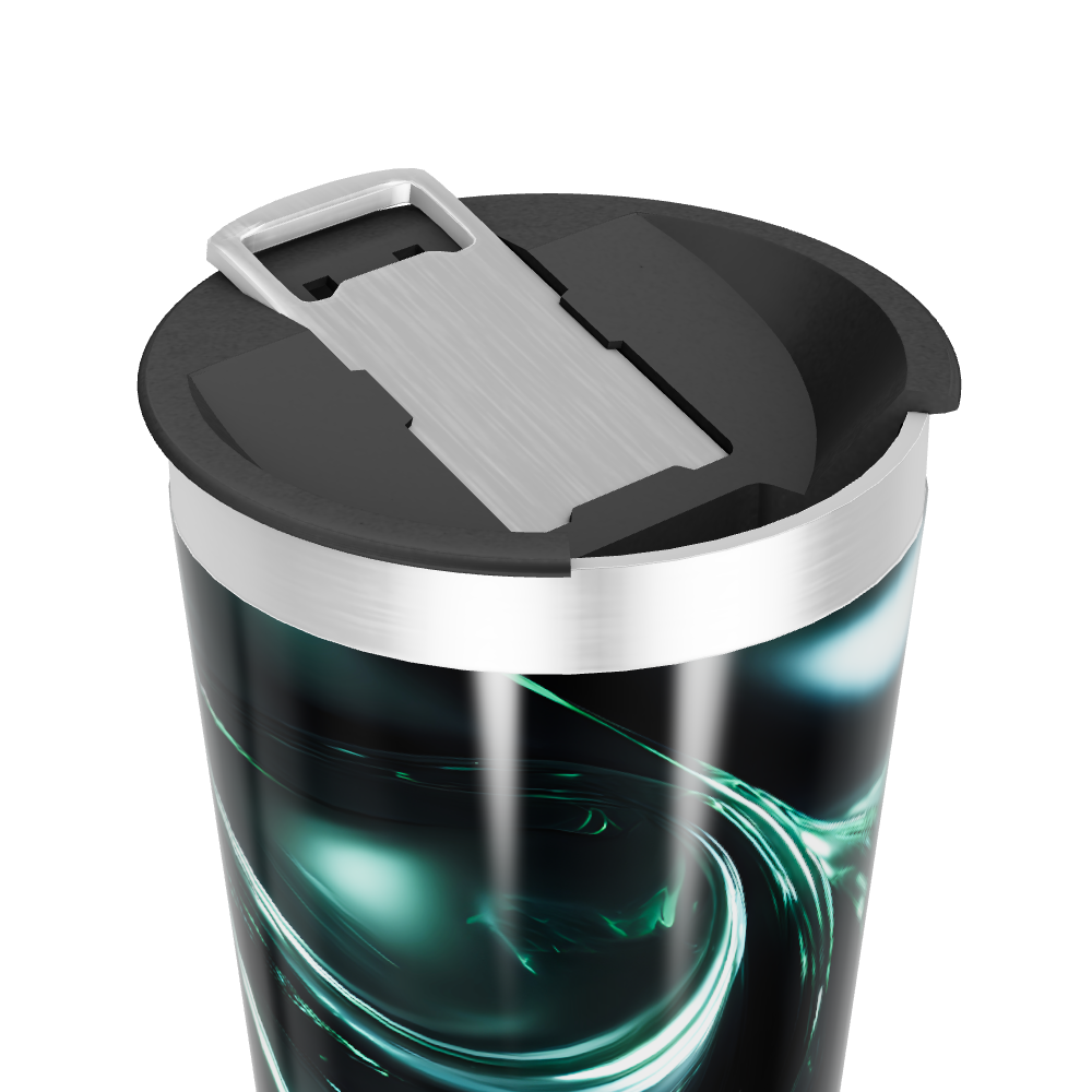 Copo Térmico - Preto com Design Espiral