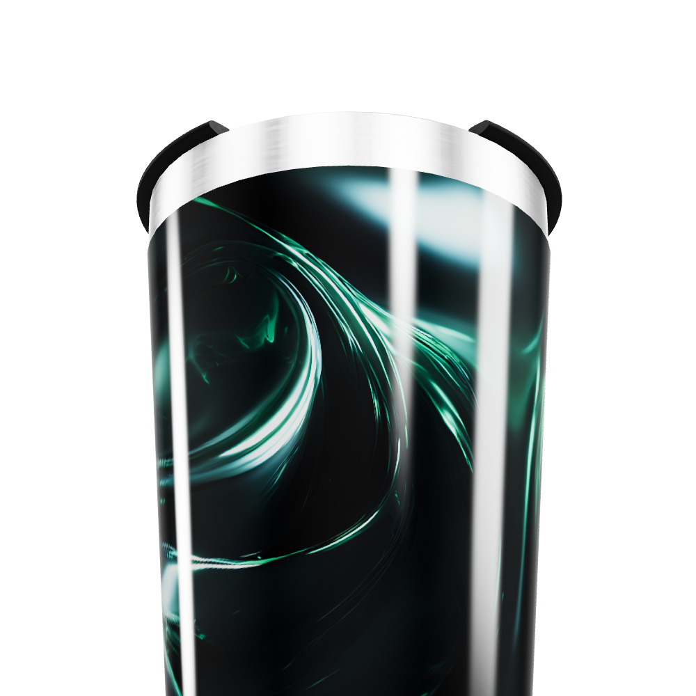 Copo Térmico - Preto com Design Espiral