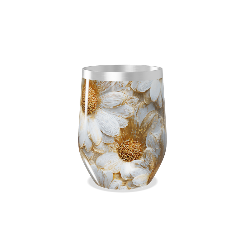 Copo Térmico Slim - Estampa Floral Margaridas