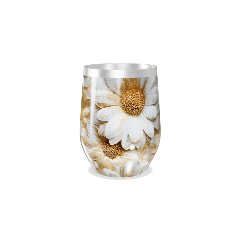 Copo Térmico Slim - Estampa Floral Margaridas