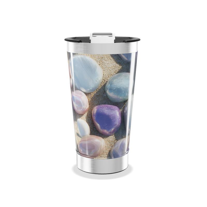 Copo Térmico - Pedras Coloridas Aço Inox