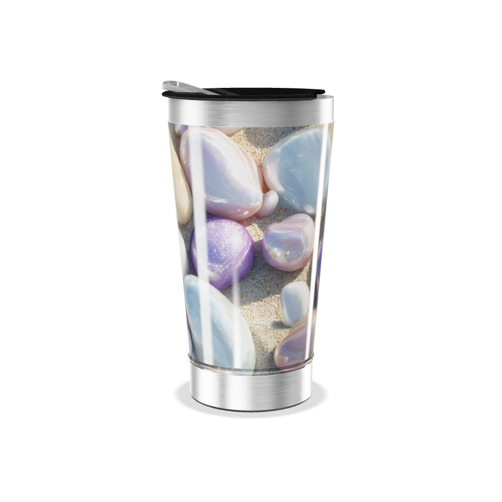 Copo Térmico - Pedras Coloridas Aço Inox