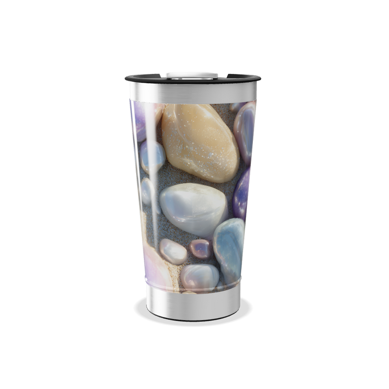 Copo Térmico - Pedras Coloridas Aço Inox