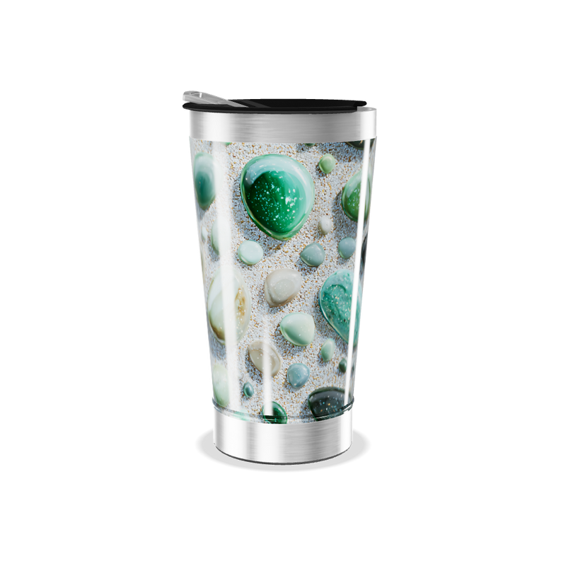 Copo Térmico - Estampa Pedras Verdes