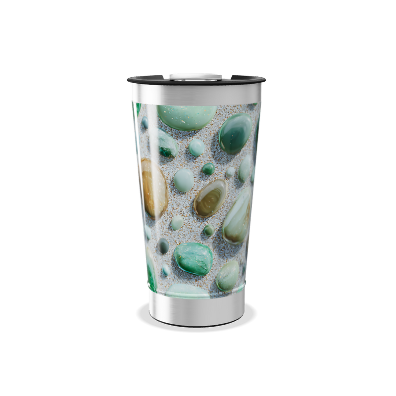 Copo Térmico - Estampa Pedras Verdes