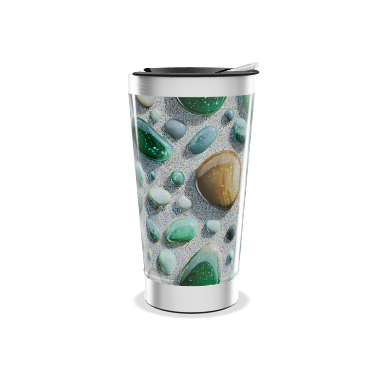 Copo Térmico - Estampa Pedras Verdes