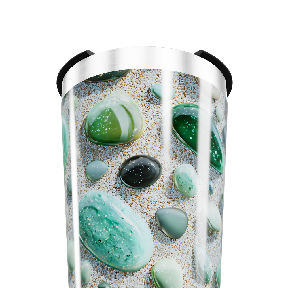 Copo Térmico - Estampa Pedras Verdes