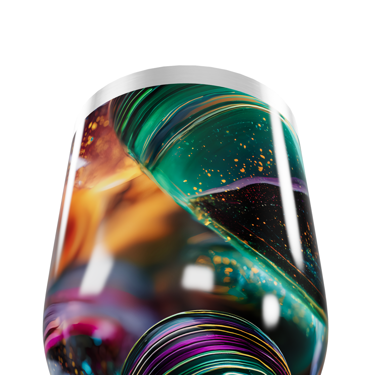 Copo Térmico Slim - Estampa Abstrata Colorida