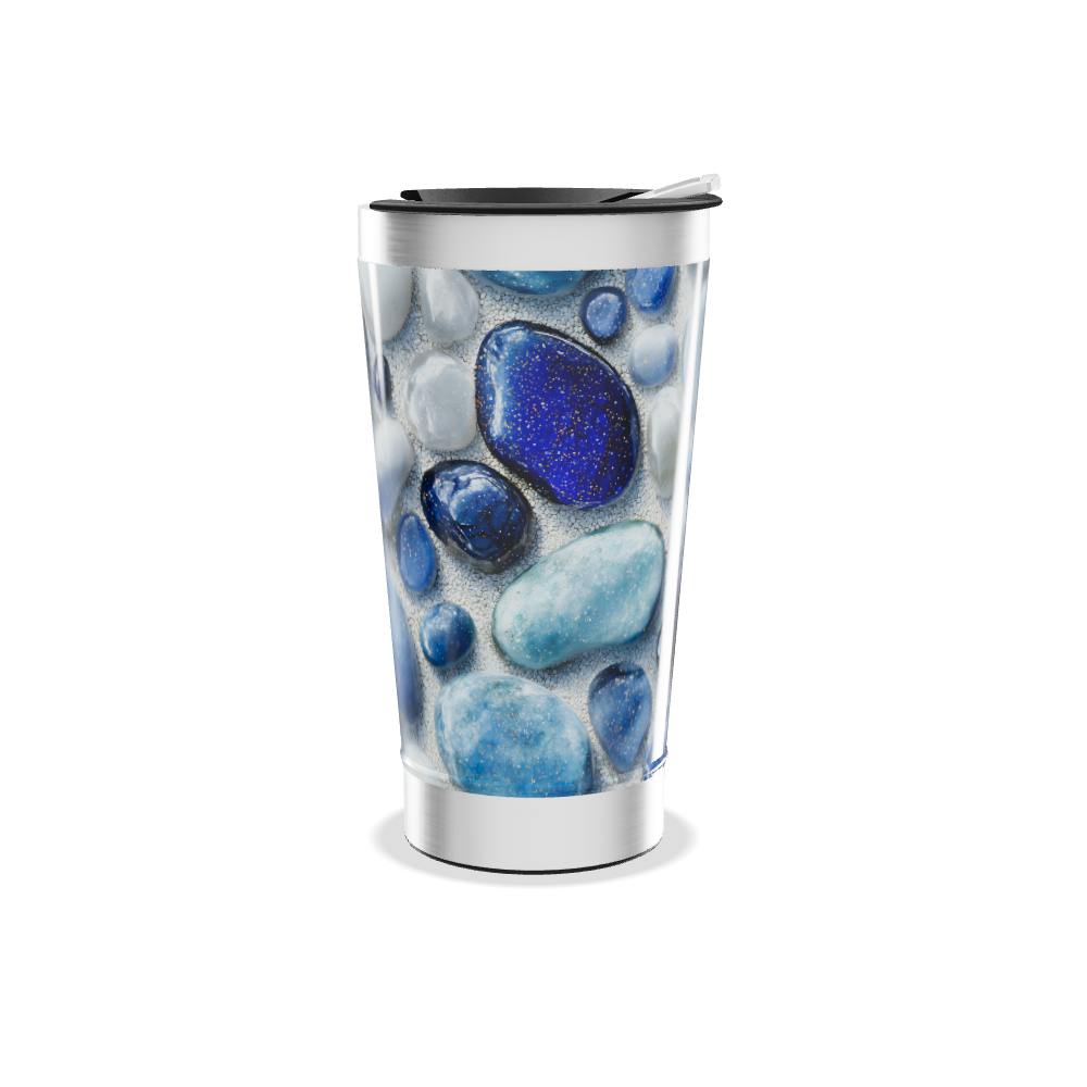 Copo Térmico - Estampa Pedras Azul