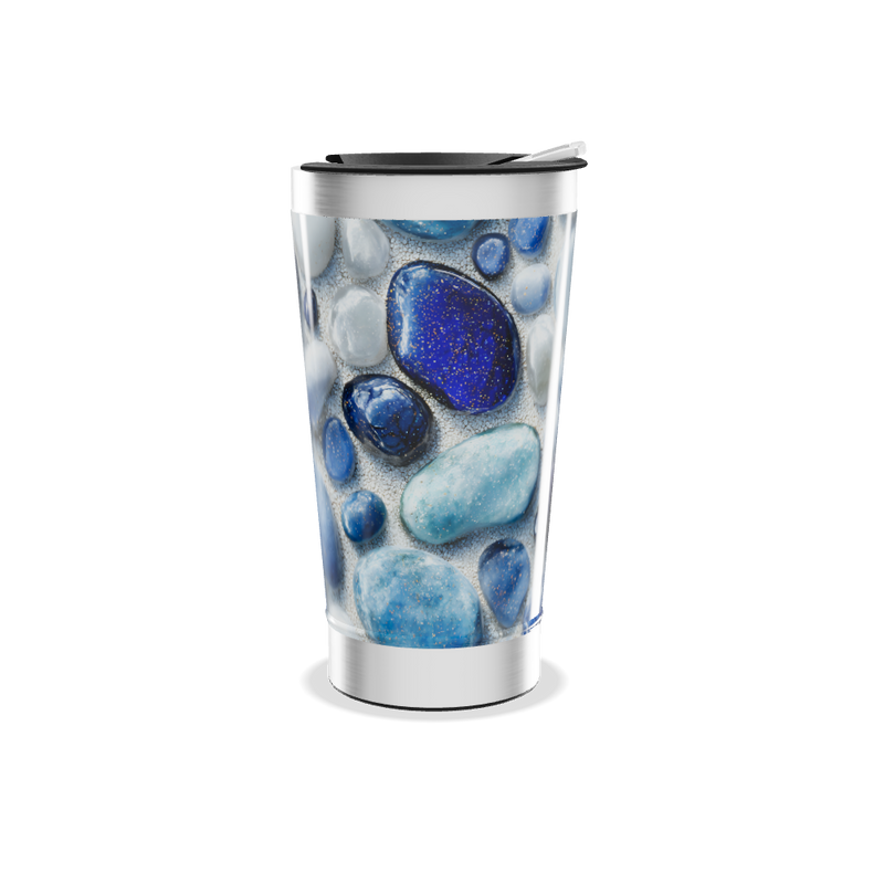 Copo Térmico - Estampa Pedras Azul