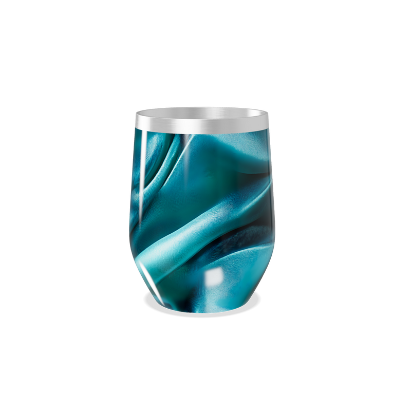 Copo Térmico Slim - Azul Metálico Abstrato