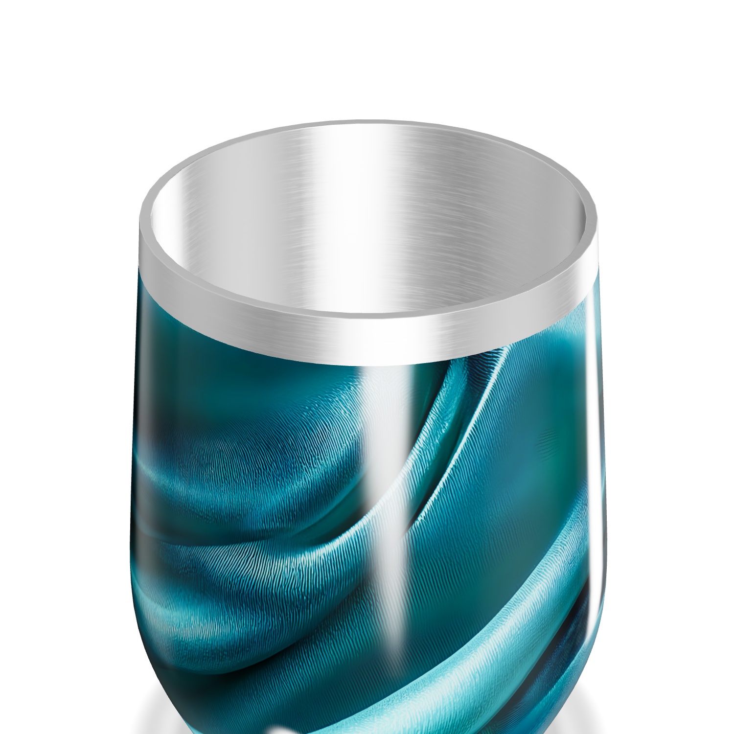 Copo Térmico Slim - Azul Metálico Abstrato