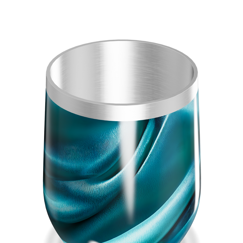 Copo Térmico Slim - Azul Metálico Abstrato