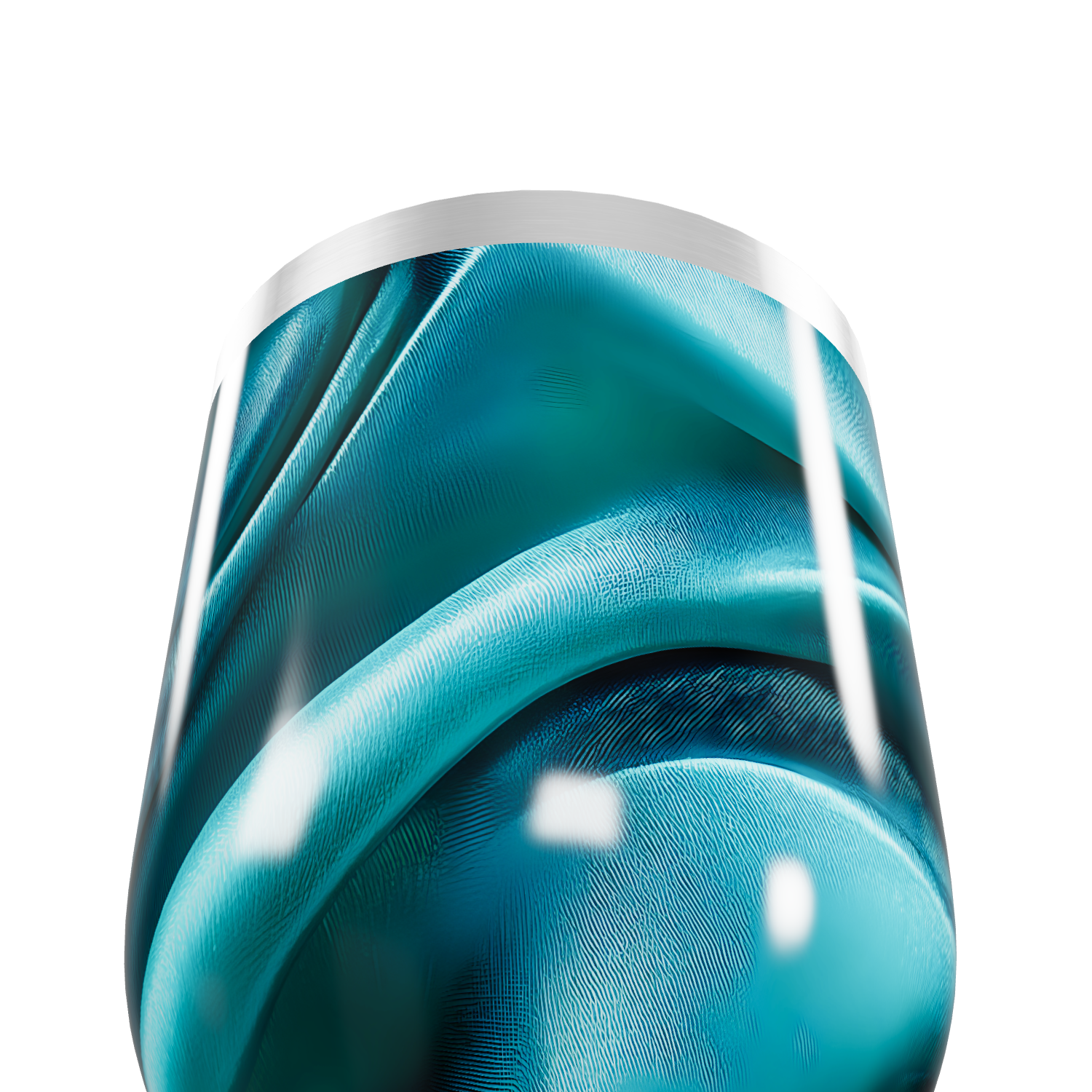 Copo Térmico Slim - Azul Metálico Abstrato