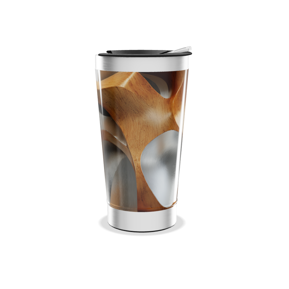 Copo Térmico - Madeira e Metal Inox
