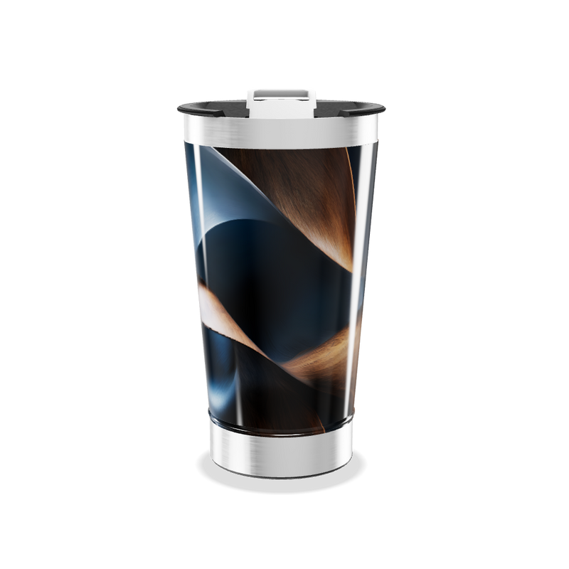 Copo Térmico - Design Abstrato Azul