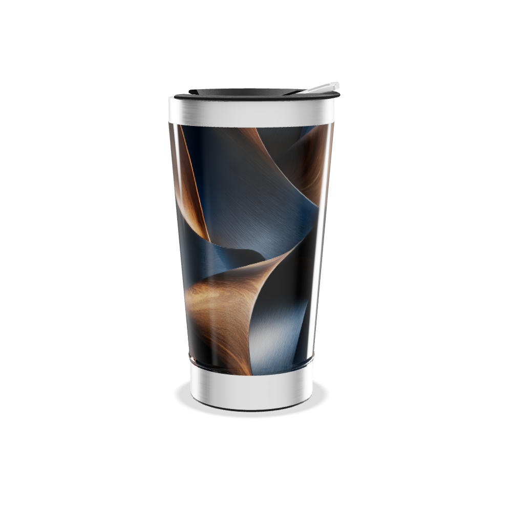 Copo Térmico - Design Abstrato Azul