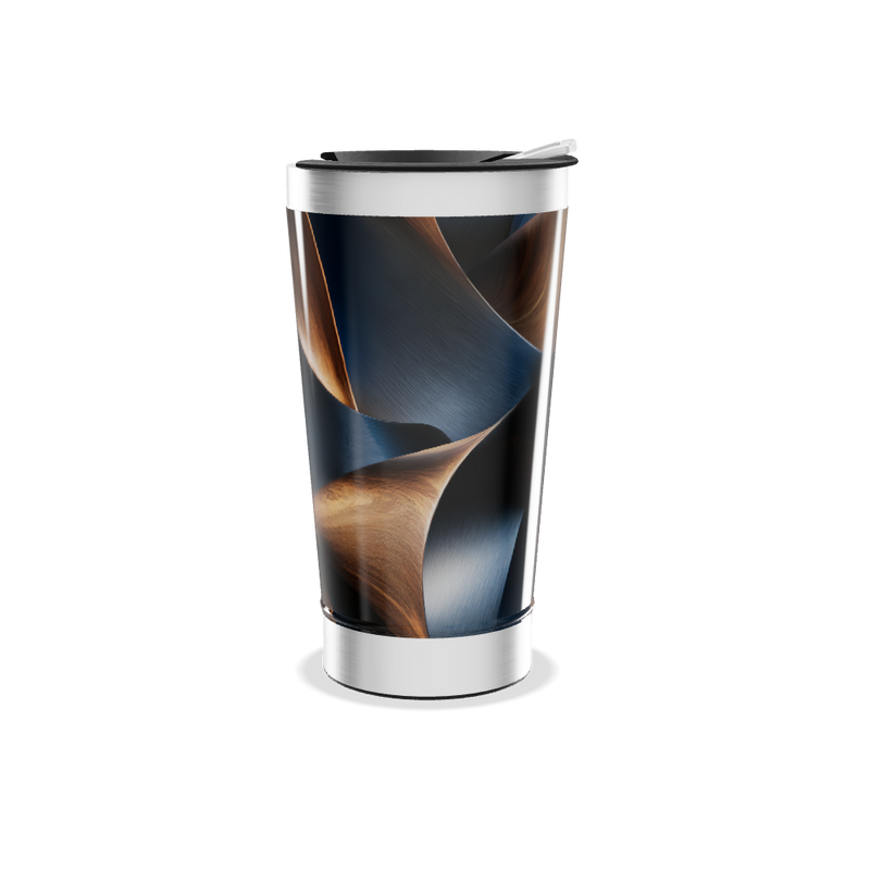 Copo Térmico - Design Abstrato Azul