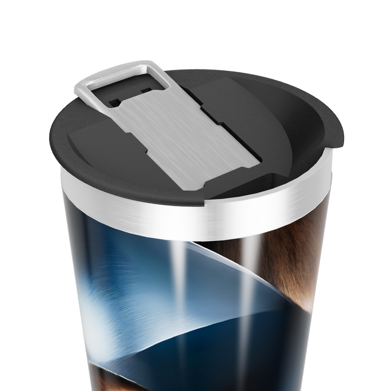 Copo Térmico - Design Abstrato Azul